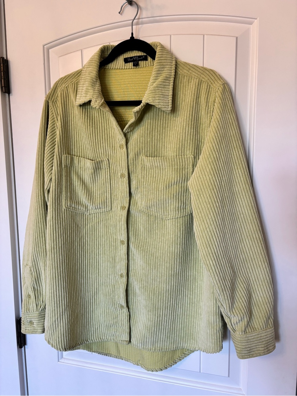 Velvet Heart Lime Green Corduroy Button-Front Shirt